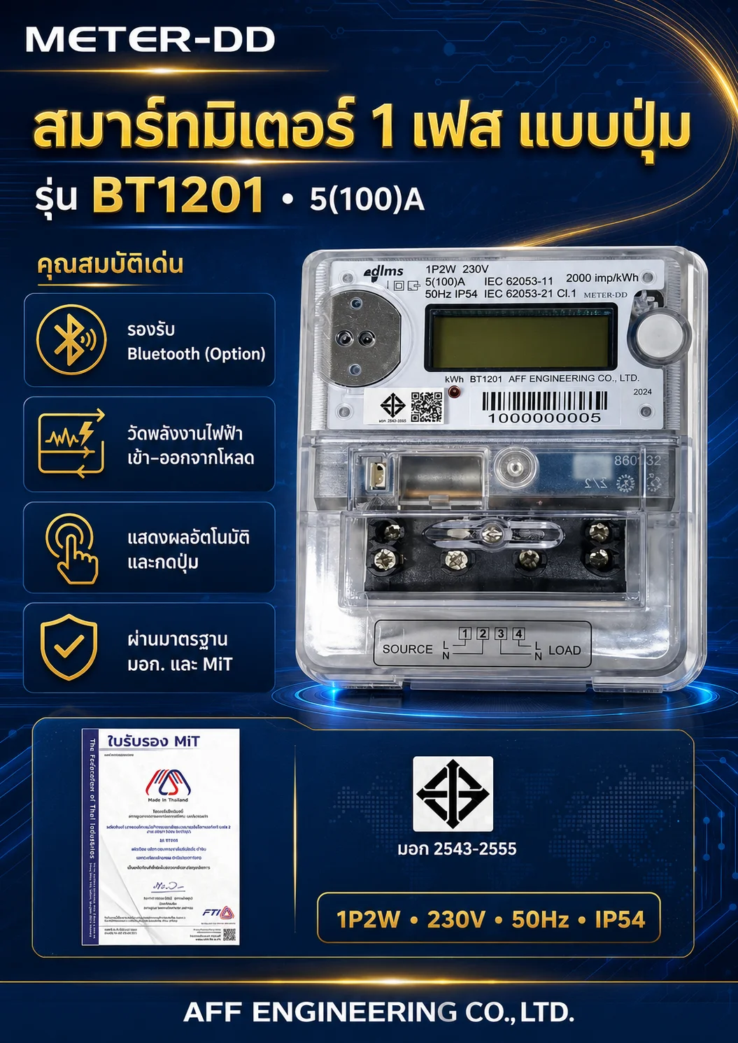 อุปกรณ์และซอฟต์แวร์ Smart Meter AMR